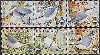 Bahamas stamps features their nuthatch.
