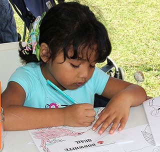 Girl coloring