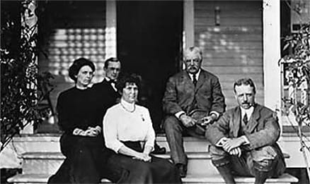 The Beadels on the front porch