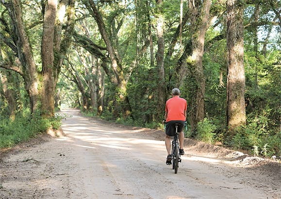 Man Riding Mountain Bike