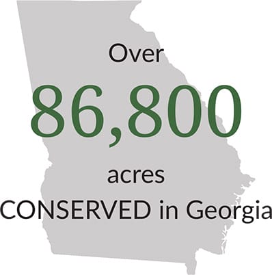 86,800 acres Conserved in Georgia