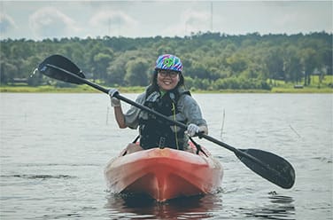 Woman Kayaking