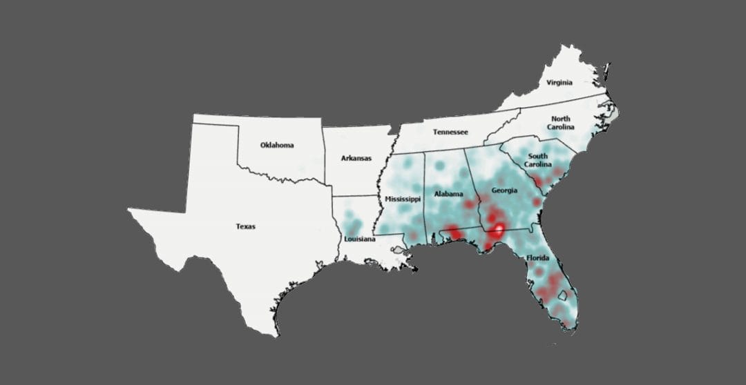 MAp for article Tall Timbers