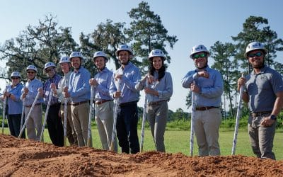 Ground breaks on Leigh Perkins Conservation Education Center