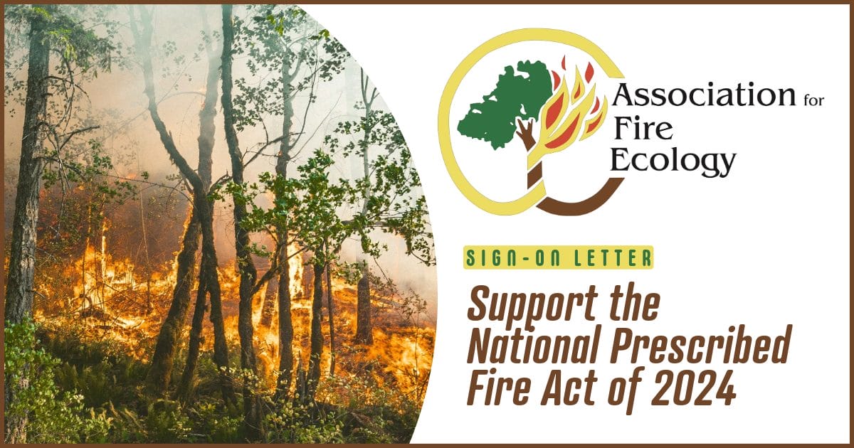 New sign-on letter to support the National Prescribed Fire Act